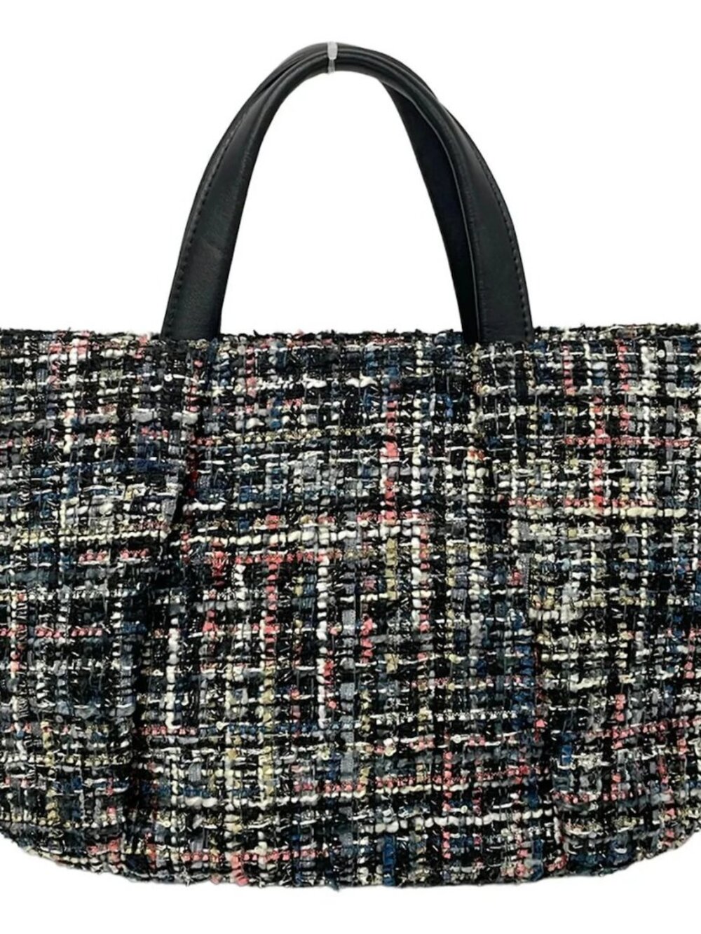 ANTEPRIMA MISTO Black Pink Multi Cotton Leather Tote Bag